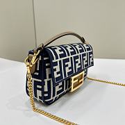 Fendi Baguette Mini Blue FF Jacquard Bag 20x13x5cm - 5