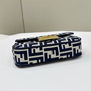 Fendi Baguette Mini Blue FF Jacquard Bag 20x13x5cm - 4