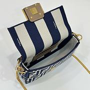 Fendi Baguette Mini Blue FF Jacquard Bag 20x13x5cm - 2