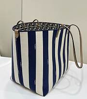 Fendi Large Roll Reversible Shopper Blue 35x32x19.5cm - 5