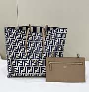 Fendi Large Roll Reversible Shopper Blue 35x32x19.5cm - 4