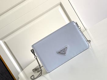 Prada Bag Spazzolato Blue 19x10.5x3.5cm