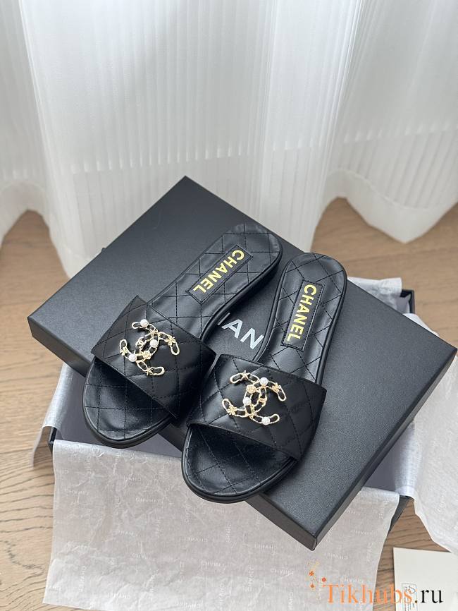 Chanel Black Slides 20 - 1