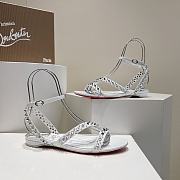 Christian louboutin Mafaldina Spikes White Sandal - 1