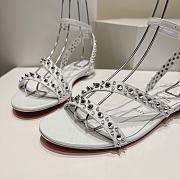 Christian louboutin Mafaldina Spikes White Sandal - 4