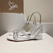 Christian louboutin Mafaldina Spikes White Sandal - 3