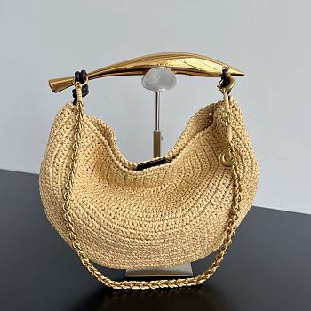 Bottega Veneta Sardine Top Handle Bag Raffia 33x20x4cm