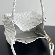 Bottega Veneta Medium Andiamo Parachute Tote White 30x26x20cm - 6