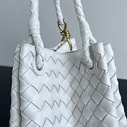 Bottega Veneta Medium Andiamo Parachute Tote White 30x26x20cm - 3