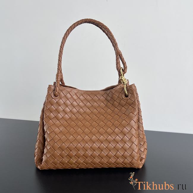 Bottega Veneta Medium Andiamo Parachute Tote Caramel 30x26x20cm - 1