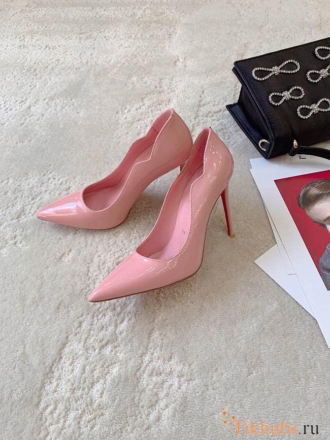 Christian Louboutin Pink Pump Heel Patent 10cm - 1