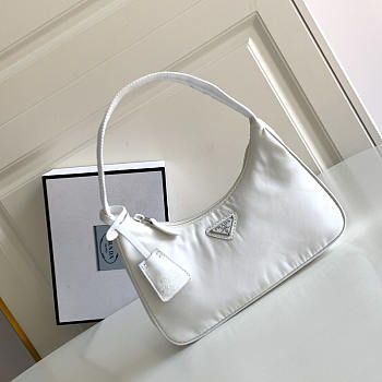 Prada Re-Edition 2005 Re-Nylon Bag White 23x13x5cm