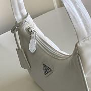 Prada Re-Edition 2005 Re-Nylon Bag White 23x13x5cm - 3