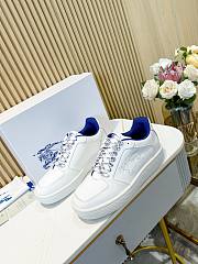 Burberry Leather Stock White Sneakers - 4