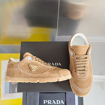 Prada Faded Suede Sneakers Cinnamon