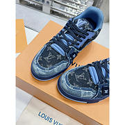 Louis Vuitton LV Trainer Sneaker Denim Blue - 5