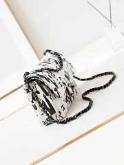 Chanel Medium White Black Canvas Karl Lagerfeld 25cm - 4
