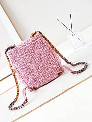 Chanel 19 Backpack Pink Tweed 26x22x16cm - 3