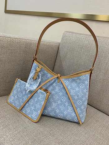 Louis Vuitton LV CarryAll PM Blue Denim 29 x 24 x 12 cm