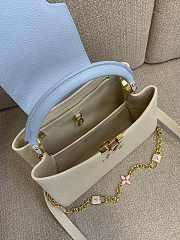 Louis Vuitton LV Capucines MM Beige Blue 31x20x11cm - 3