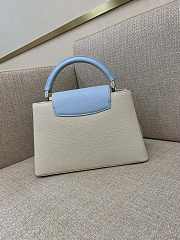 Louis Vuitton LV Capucines MM Beige Blue 31x20x11cm - 4