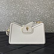 Valentino VLogo Signature Zip-Up Shoulder Bag White 24.5x15x8.5cm - 1