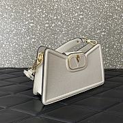 Valentino VLogo Signature Zip-Up Shoulder Bag White 24.5x15x8.5cm - 3