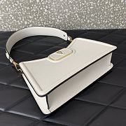 Valentino VLogo Signature Zip-Up Shoulder Bag White 24.5x15x8.5cm - 2