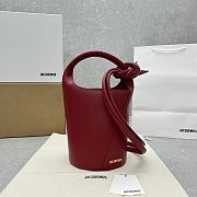 Jacquemus Le Petit Tourni Red Bucket Bag 19x24.5x38cm - 1