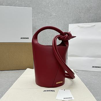 Jacquemus Le Petit Tourni Red Bucket Bag 19x24.5x38cm