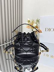 Dior Small Jolie Bucket Bag Black 17x16x9cm - 3