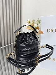 Dior Small Jolie Bucket Bag Black 17x16x9cm - 2