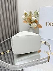 Dior Small Jolie Bucket Bag White 17x16x9cm - 5
