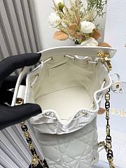 Dior Small Jolie Bucket Bag White 17x16x9cm - 3
