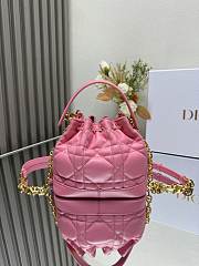 Dior Small Jolie Bucket Bag Pink 17x16x9cm - 2