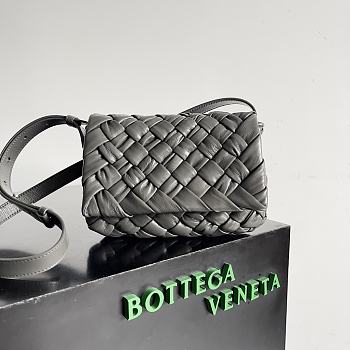 Bottega Veneta Small Rumple Messenger Grey 21x14x5cm