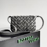 Bottega Veneta Small Rumple Messenger Grey 21x14x5cm - 3