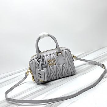 Miu Miu Arcadie Grey Crossbody Bag 19x13x6cm