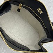 Miu Miu Natural Embossed Logo Black Tote Bag 33x13x21cm - 2