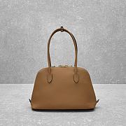 Miu Miu Natural Embossed Logo Brown Tote Bag 33x13x21cm - 4