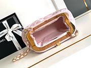 Chanel Clutch Lambskin Gold Light Pink 24x16x8cm - 6