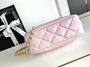 Chanel Clutch Lambskin Gold Light Pink 24x16x8cm - 5