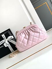 Chanel Clutch Lambskin Gold Light Pink 24x16x8cm - 4