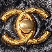 Chanel 24A Flap Bag Black Lambskin Gold 18x11.5x5.5cm - 5