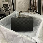 Chanel Flap Bag Black Caviar Gold 23x14x7cm - 6