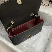 Chanel Flap Bag Black Caviar Gold 23x14x7cm - 5