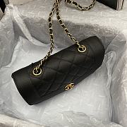Chanel Flap Bag Black Caviar Gold 23x14x7cm - 3