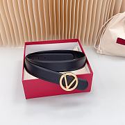 Valentino Black Gold Belt 3cm - 2