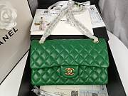 Chanel Flap Bag Green Lambskin Gold 25cm - 1