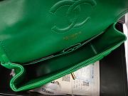 Chanel Flap Bag Green Lambskin Gold 25cm - 6